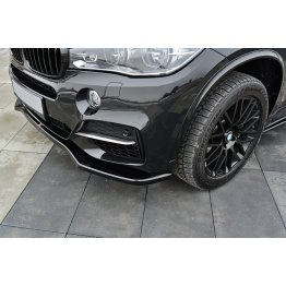 Накладка сплиттер на передний бампер на BMW X5 F15 M50d